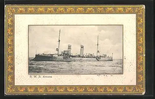 AK Kriegsschiff SMS Arcona, Ostasiengeschwader