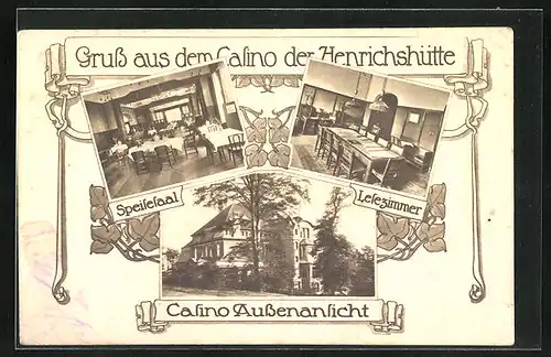 AK Hattingen /Ruhr, Heinrichshütte Henschel & Sohn, Casino