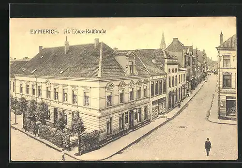 AK Emmerich, Kl. Löwe-Kassstrasse mit Hotel-Restaurant W. Jakob Zensen