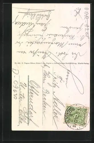 AK Lichtenberg, Gasthaus Elisenhof, Innenansicht
