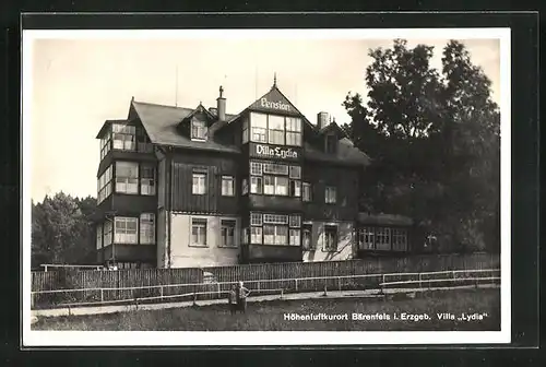 AK Bärenfels i. Erzgeb., Hotel und Pension Villa Lydia