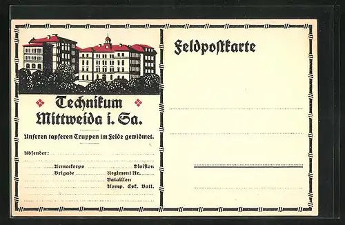 AK Mittweida i. Sa., Ansicht des Technikums