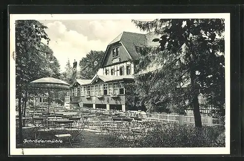 AK Freiberg, Gasthaus Schrödermühle, Aussenbereich