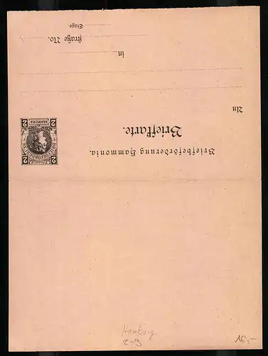 Klapp-AK Hamburg, Private Stadtpost Briefbeförderung Hammonia