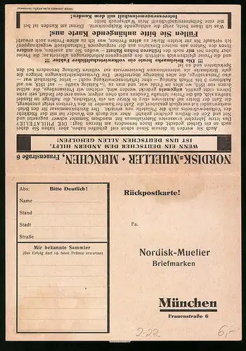Klapp-AK Briefmarken v. Nordisk-Mueller in München