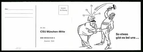 Klapp-AK Kritik der CSU an der SPD, Karikatur, Jusos