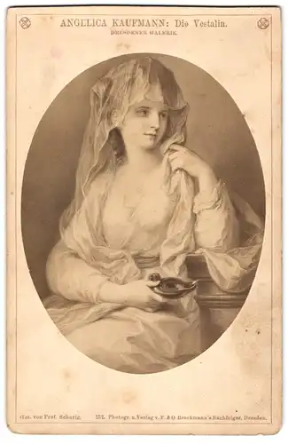 Fotografie F. & O. Brockmann Nachf., Dresden, Gemälde: Die Vestalin nach Angelica Kaufmann