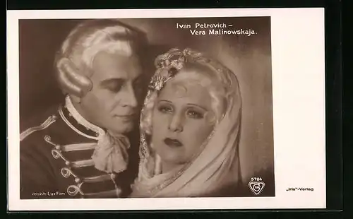 AK Schauspieler Ivan Petrovich und Vera Malinowskaja