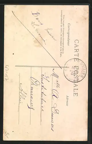 AK Zeitung Le Petit Journal, Lesendes Mädchen mit Blumen im Haar