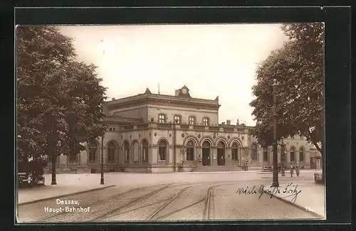 AK Dessau, Hauptbahnhof mit direkter Umgebung