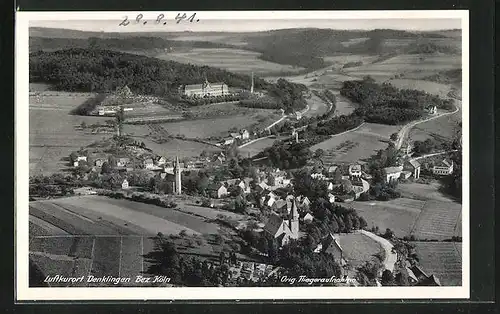 AK Denklingen Bez. Köln, Fliegeraufnahme des Ortes