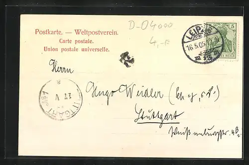 AK Leipzig, Augustusplatz mit Brunnen