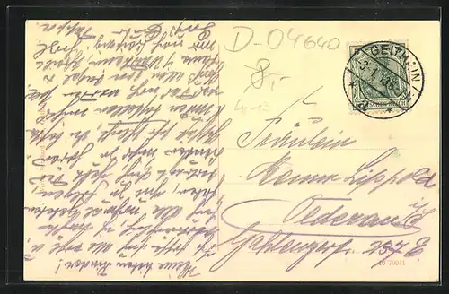 AK Geithain, Ortspartie mit Kirche