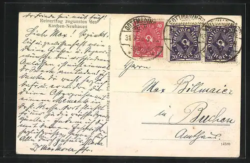 AK Gottmadingen, Innenansicht der Pfarrkirche