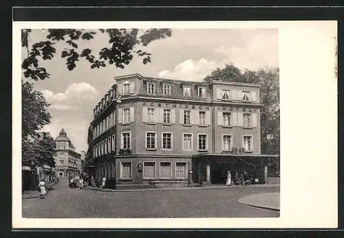 AK Pössneck, Hotel Post-Hirsch an Poststrasse