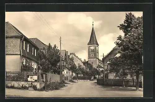 AK Plothen Kreis Schleiz, Dorfstrasse