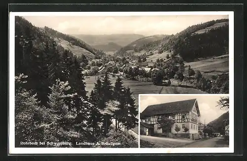 AK Rohrbach b. Schwarzburg, Gasthaus Landhaus A. Bräutigam, Totalansicht