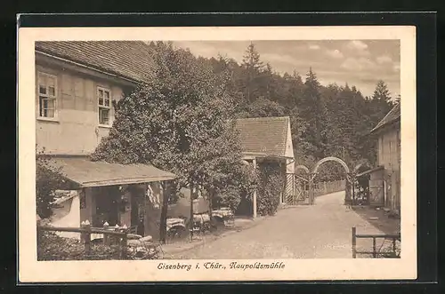 AK Eisenberg i. Thür., Gasthaus Naupoldsmühle v. K. Lätsch