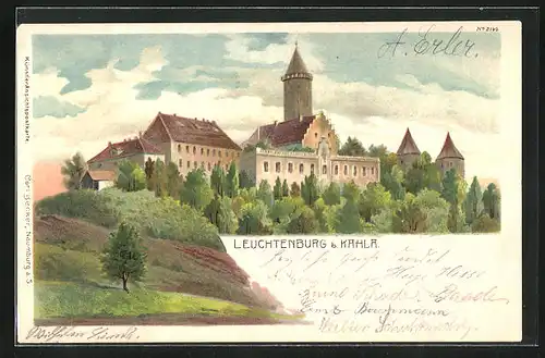Lithographie Kahla, Leuchtenburg