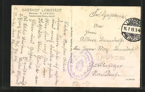 AK Lobstädt, Partie am Neumarkt