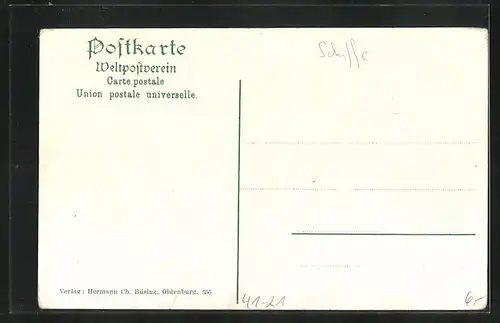 AK Kriegsschiff S. M. S. Wettin auf hoher See