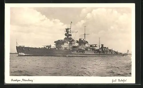 AK Blick auf Kreuzer Nürnberg