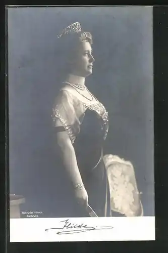 AK Grossherzogin Hilda von Baden in herzoglichem Gewand