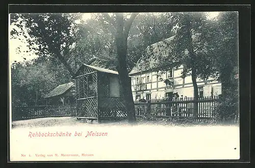 AK Meissen, Gasthof Rehbockschänke von aussen