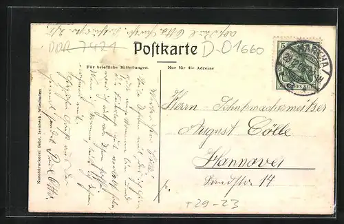 Relief-AK Hartha i. Sa., Teilansicht aus der Vogelschau