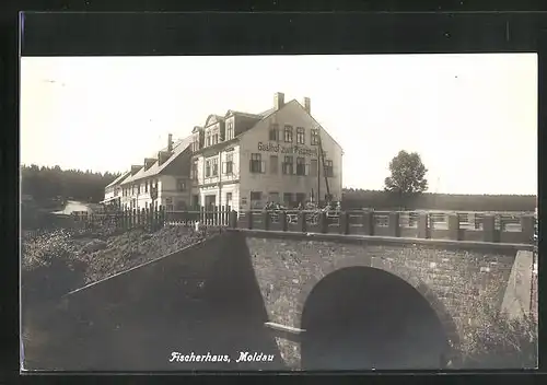 AK Moldau, Gasthof zum Fischerhaus