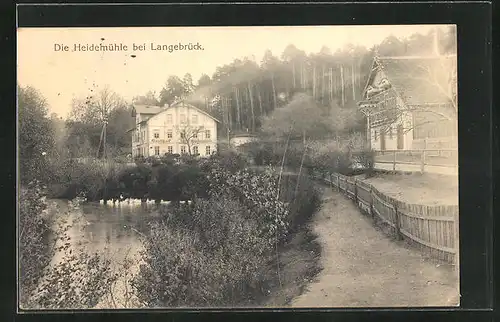 AK Langebrück, Gasthof Heidemühle