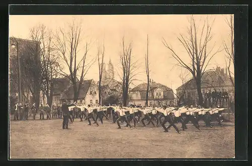 AK Meissen, St. Afra-Schule, Turnstunde, Freiübungen