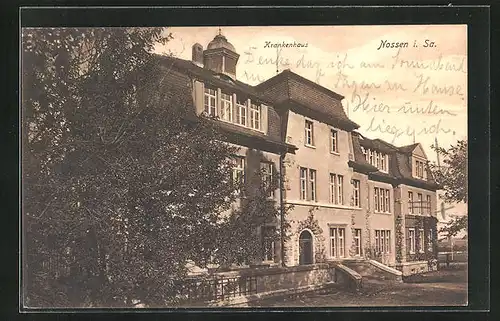 AK Nossen i. Sa., Krankenhaus mit Gartenpartie