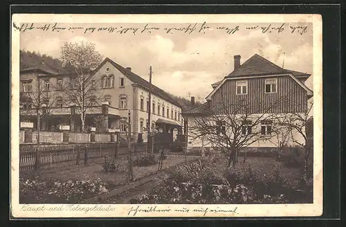 AK Freiberg i. Sa., Genesungsheim Tännichtmühle, Haupt- und Nebengebäude