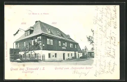AK Zinnwald i. Sa., Gasthof zum Sächsischen Reiter