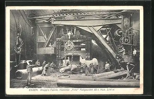 AK Essen, Krupp`s Fabrik, Hammer Fritz