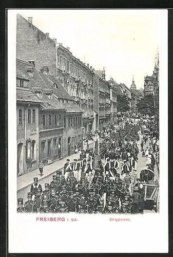 AK Freiberg i. Sa., Bergparade, Seifensiederei von Carl Voigt