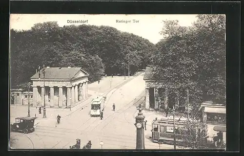 AK Düsseldorf, Ratinger Tor, Strassenbahn