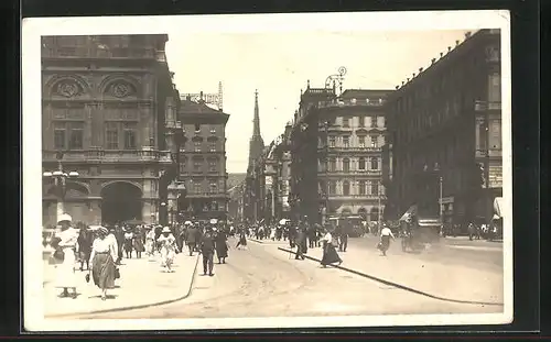 AK Wien, Kärtnerstrasse, Strassenbahn