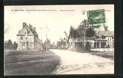 AK Charville, Près St.-Sulpice-de-Favières, Facade Sud-Ouest