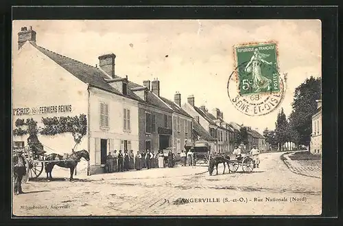AK Angerville, Rue Nationale