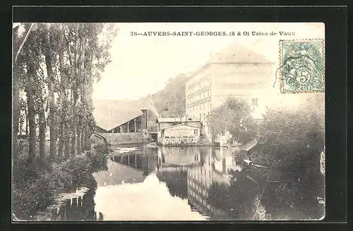 AK Auvers-Saint-Georges, Usine de Vaux