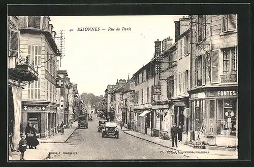 AK Essonnes, Rue de Paris, Pharmacie E. Quartier