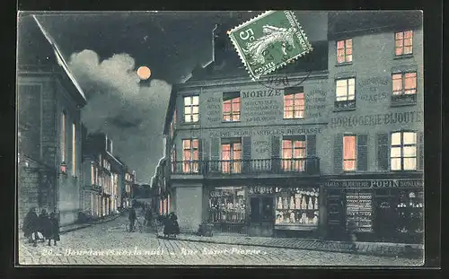 AK Dourdan, Rue Saint Pierre, La nuit