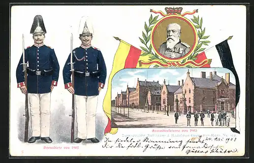 AK Karlsruhe, Badisches Grenadier-Regt. No. 109, Grenadierkaserne von 1903