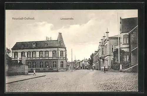AK Neustadt /Ostholstein, Blick entlang der Lienaustrasse