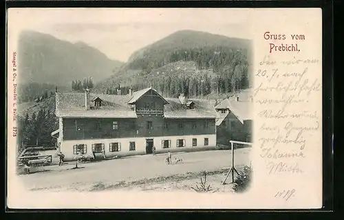 Relief-AK Prebichl, Gasthaus und Alpenherberge zum Reichenstein