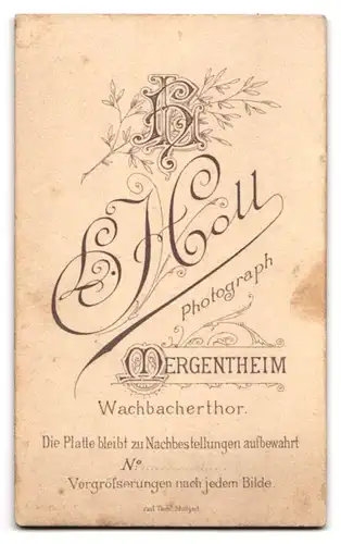 Fotografie L. Holl, Mergentheim, Wachbacherthor, Junger Soldat in Uniform, Inf. Rgt. 22