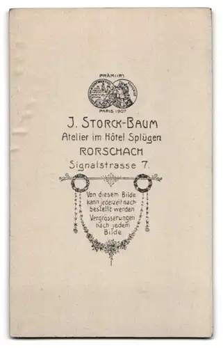 Fotografie J. Storck-Baum, Rorschach, Signalstrasse 7, Bürgerliche Frau mit Ohrringen