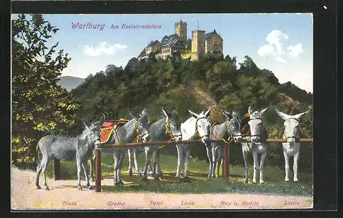 AK Eselstandplatz mit Wartburg